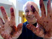 Chef E.J. Gold gets his hands in the chocolate